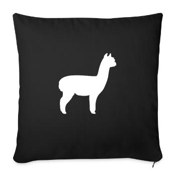 alpaca - Sofa pillowcase 17,3'' x 17,3'' (45 x 45 cm) - black - Front