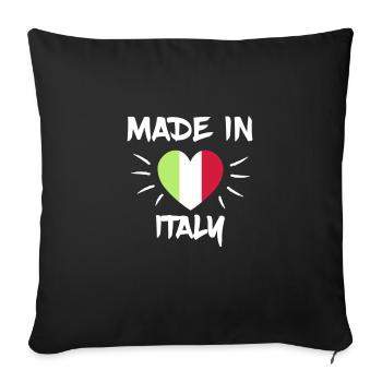 Italy - Sofa pillowcase 17,3'' x 17,3'' (45 x 45 cm) - black - Front