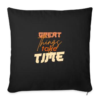 Cool Sayings Positive News Fun Lovers - Sofa pillowcase 17,3'' x 17,3'' (45 x 45 cm) - black - Front