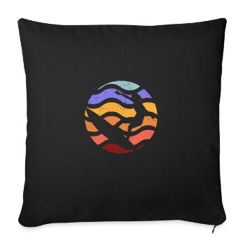 Surf Plage Surf Surf Été Amoureux de la mer - Housse de coussin décorative 45 x 45 cm - noir - Devant