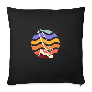 Surf Plage Surf Surf Été Amoureux de la mer - Housse de coussin décorative 45 x 45 cm - noir - Devant