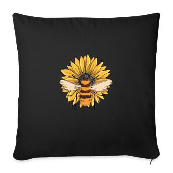 Abeilles Apiculteurs Abeilles Abeilles Amateurs de miel Amateurs de miel Amateurs de miel - Housse de coussin décorative 45 x 45 cm - noir - Devant