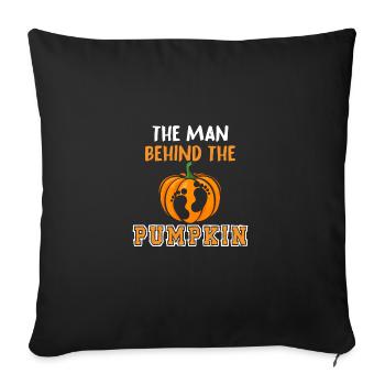 The man behind the pumpkin farm Lovers Farmer - Sofa pillowcase 17,3'' x 17,3'' (45 x 45 cm) - black - Front