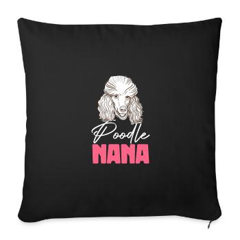 Caniche Nana Chiot Chiot Animal de compagnie Amoureux des chiens Chiens - Housse de coussin décorative 45 x 45 cm - noir - Devant