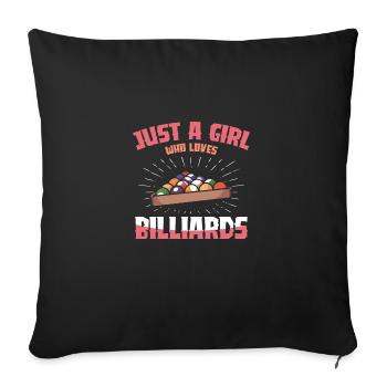 Juste une fille qui aime les fléchettes fléchettes - Housse de coussin décorative 45 x 45 cm - noir - Devant