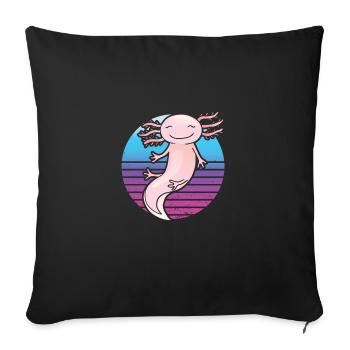 Drôle Axolotl Mignon Kawaii Animal Fun Liebhab - Housse de coussin décorative 45 x 45 cm - noir - Devant