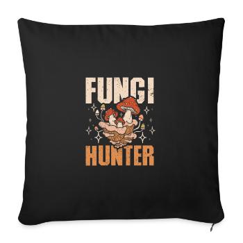 Champignon Fungi Hunter - Housse de coussin décorative 45 x 45 cm - noir - Devant