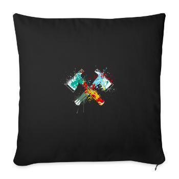 Splahs Axe Throwing Axe Throwers - Sofa pillowcase 17,3'' x 17,3'' (45 x 45 cm) - black - Front