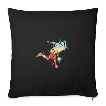 Cool Splash conception de bowling sportif pour les bowlers - Housse de coussin décorative 45 x 45 cm - noir - Devant