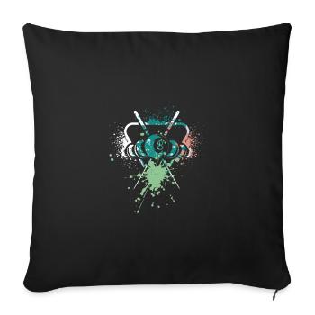 Billard de piscine fraîche - Housse de coussin décorative 45 x 45 cm - noir - Devant