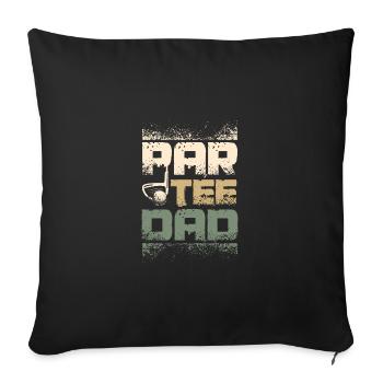 Par tee dad design for golfing father - Sofakissenbezug 45 x 45 cm - Schwarz - Vorne