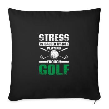Funny stress golfing design for golfers - Sofa pillowcase 17,3'' x 17,3'' (45 x 45 cm) - black - Front