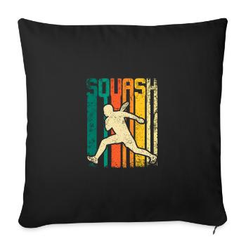 Retro Vintage For Squash Player - Sofa pillowcase 17,3'' x 17,3'' (45 x 45 cm) - black - Front