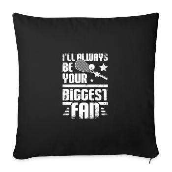 Je serai toujours votre plus grand fan de jeu de squash - Housse de coussin décorative 45 x 45 cm - noir - Devant