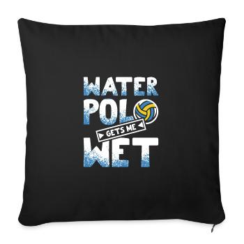 Le water-polo amusant me mouille - Housse de coussin décorative 45 x 45 cm - noir - Devant