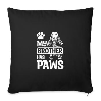 Mon frère a pattes cocker spaniel - Housse de coussin décorative 45 x 45 cm - noir - Devant