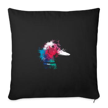 Colerfull Splash Art Farm animaux Duck Head - Housse de coussin décorative 45 x 45 cm - noir - Devant