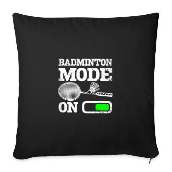 Mode Badminton sportif activé - Housse de coussin décorative 45 x 45 cm - noir - Devant