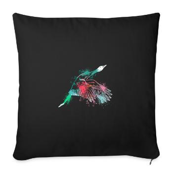 Colorful Splash Art Farm animals goose - Sofa pillowcase 17,3'' x 17,3'' (45 x 45 cm) - black - Front