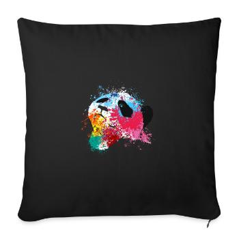 Splash Art Giant Panda Panda Bear Big Panda - Sofa pillowcase 17,3'' x 17,3'' (45 x 45 cm) - black - Front
