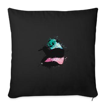 Splash Art Giant Panda Panda Bear Big Panda - Sofa pillowcase 17,3'' x 17,3'' (45 x 45 cm) - black - Front