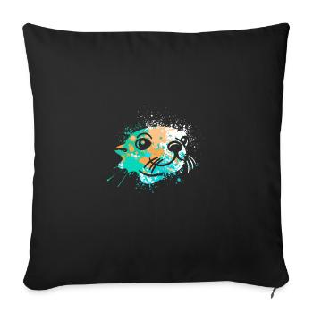 Splash Art Seal Lion de mer - Housse de coussin décorative 45 x 45 cm - noir - Devant