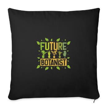 Future Horticulturist Botanist - Sofa pillowcase 17,3'' x 17,3'' (45 x 45 cm) - black - Front