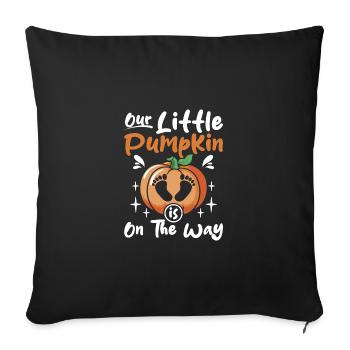 Pregnancy Our little pumpkin is on the way - Sofakissenbezug 45 x 45 cm - Schwarz - Vorne