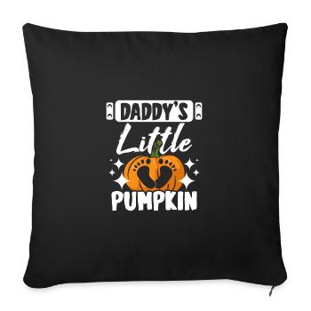 Pregnancy Father Daddy's little pumpkin - Sofakissenbezug 45 x 45 cm - Schwarz - Vorne