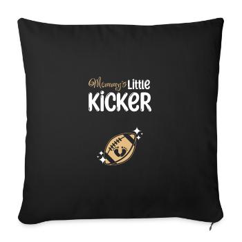 Pregnancy Football mommy's little kicker - Sofakissenbezug 45 x 45 cm - Schwarz - Vorne