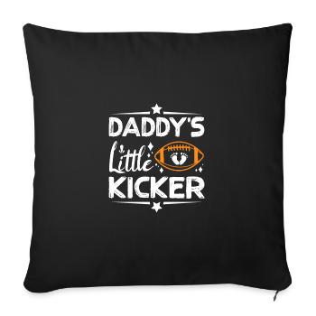 Pregnancy Football Daddy's little kicker - Sofakissenbezug 45 x 45 cm - Schwarz - Vorne