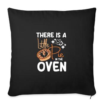 Pregnancy little pumpkin pie in the oven - Sofakissenbezug 45 x 45 cm - Schwarz - Vorne