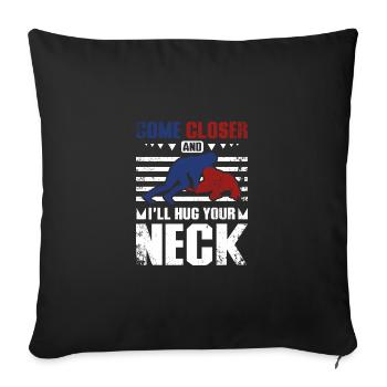 Rapproche-toi et je te serrerai le cou Sambo - Housse de coussin décorative 45 x 45 cm - noir - Devant