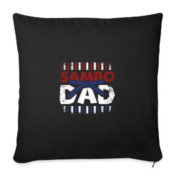 Fête des pères Père Sambo Papa - Housse de coussin décorative 45 x 45 cm - noir - Devant