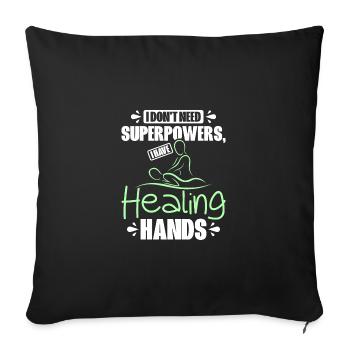 I have healing hands Massage therapist - Sofakissenbezug 45 x 45 cm - Schwarz - Vorne