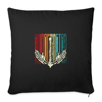 Retro Vintage Chiropractor - Sofakissenbezug 45 x 45 cm - Schwarz - Vorne