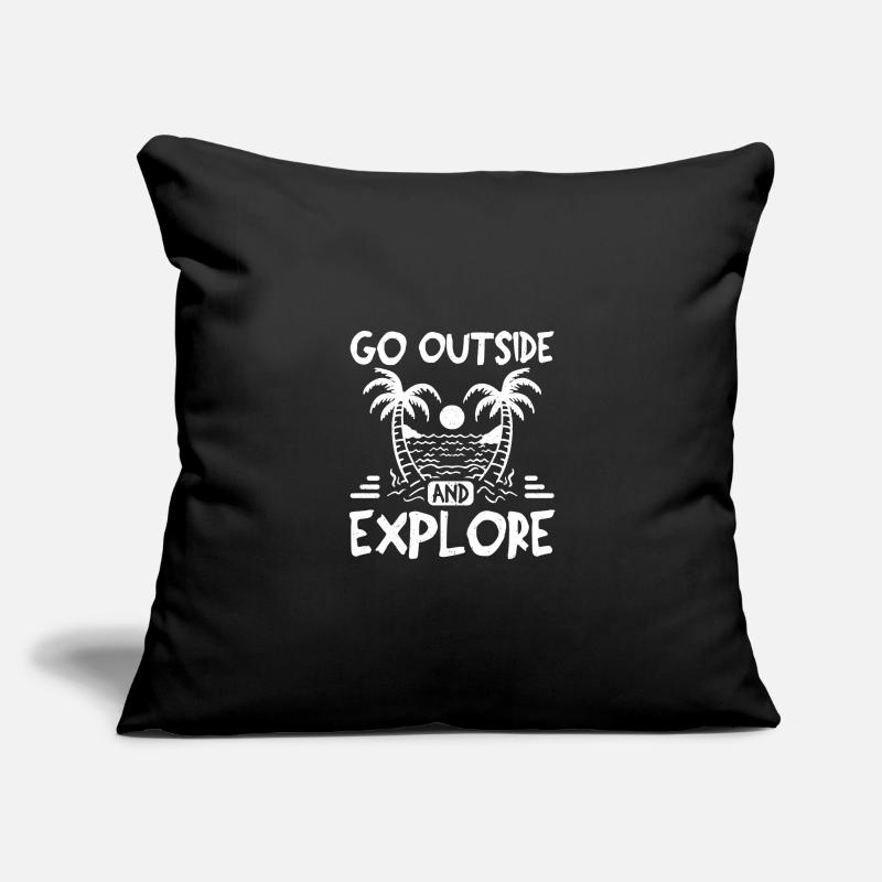 Sortez et explorez les voyages Housse de coussin décorative 45 x 45 cm