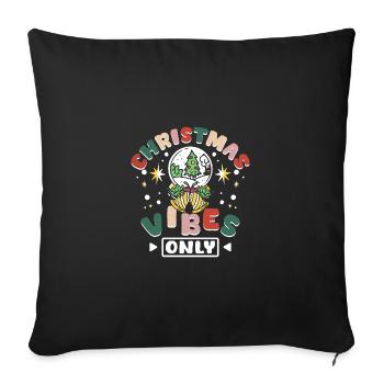 Groovy christmas vibes only - Sofakissenbezug 45 x 45 cm - Schwarz - Vorne