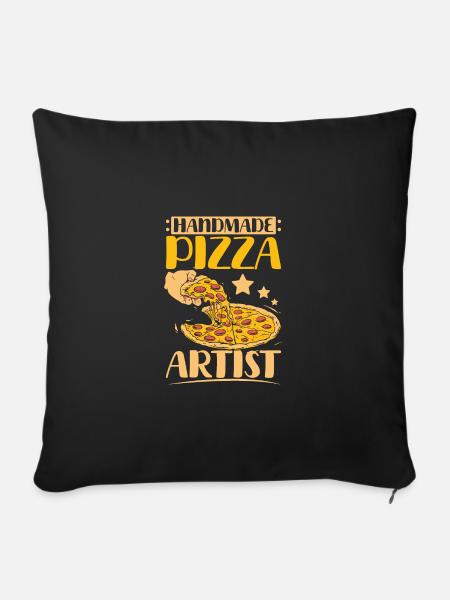 Handmade pizza making artist - Sofakissenbezug 45 x 45 cm - Schwarz