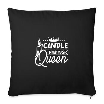 Reine de la fabrication de bougies - Housse de coussin décorative 45 x 45 cm - noir - Devant