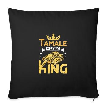 Tamale making king - Sofa pillowcase 17,3'' x 17,3'' (45 x 45 cm) - black - Front