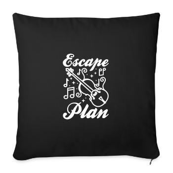 My escape plan, playing cello - Sofa pillowcase 17,3'' x 17,3'' (45 x 45 cm) - black - Front