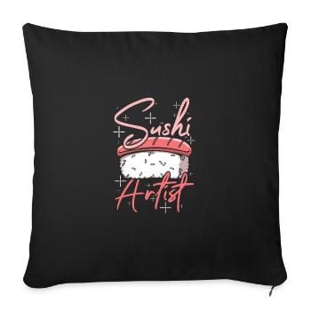 Sushi artist - Sofa pillowcase 17,3'' x 17,3'' (45 x 45 cm) - black - Front
