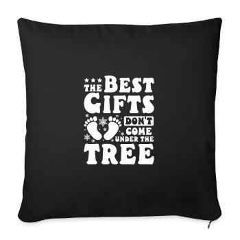 Christmas pregnant baby best gift - Sofa pillowcase 17,3'' x 17,3'' (45 x 45 cm) - black - Front