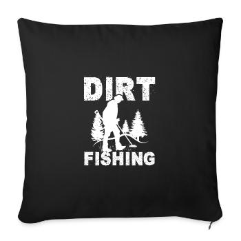 Treasure Hunting Vintage Dirt Fishing - Sofa pillowcase 17,3'' x 17,3'' (45 x 45 cm) - black - Front