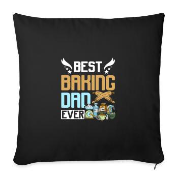 Fathers day best baking dad ever - Sofakissenbezug 45 x 45 cm - Schwarz - Vorne
