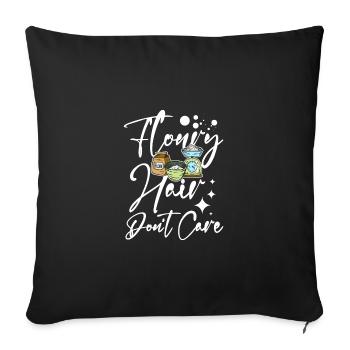 Baking bread floury hair don't care - Sofakissenbezug 45 x 45 cm - Schwarz - Vorne