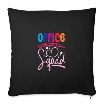 School Secretary Office squad - Sofa pillowcase 17,3'' x 17,3'' (45 x 45 cm) - black - Front