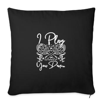 I play maracas you dance - Sofa pillowcase 17,3'' x 17,3'' (45 x 45 cm) - black - Front