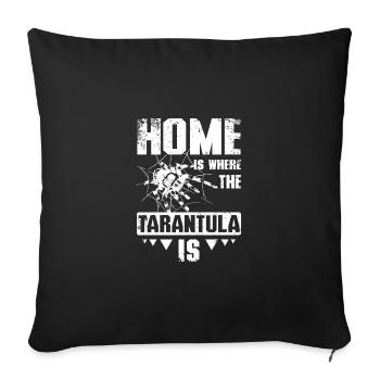 Home is where the Tarantulas is - Sofa pillowcase 17,3'' x 17,3'' (45 x 45 cm) - black - Front
